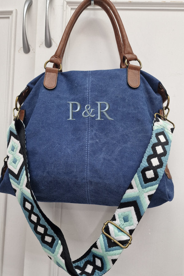 Iniciales Bordadas Correas Bolsos Bolso Personalizado Con Tus