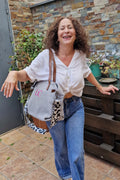 Bolso de tela con iniciales