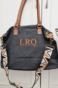 Bolso negro de loneta personalizado
