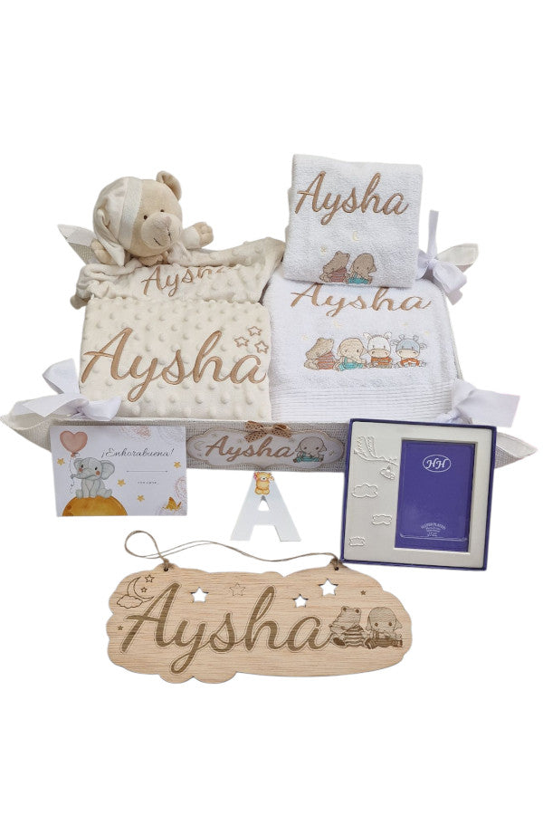 Canastilla bebé personalizada Savannah