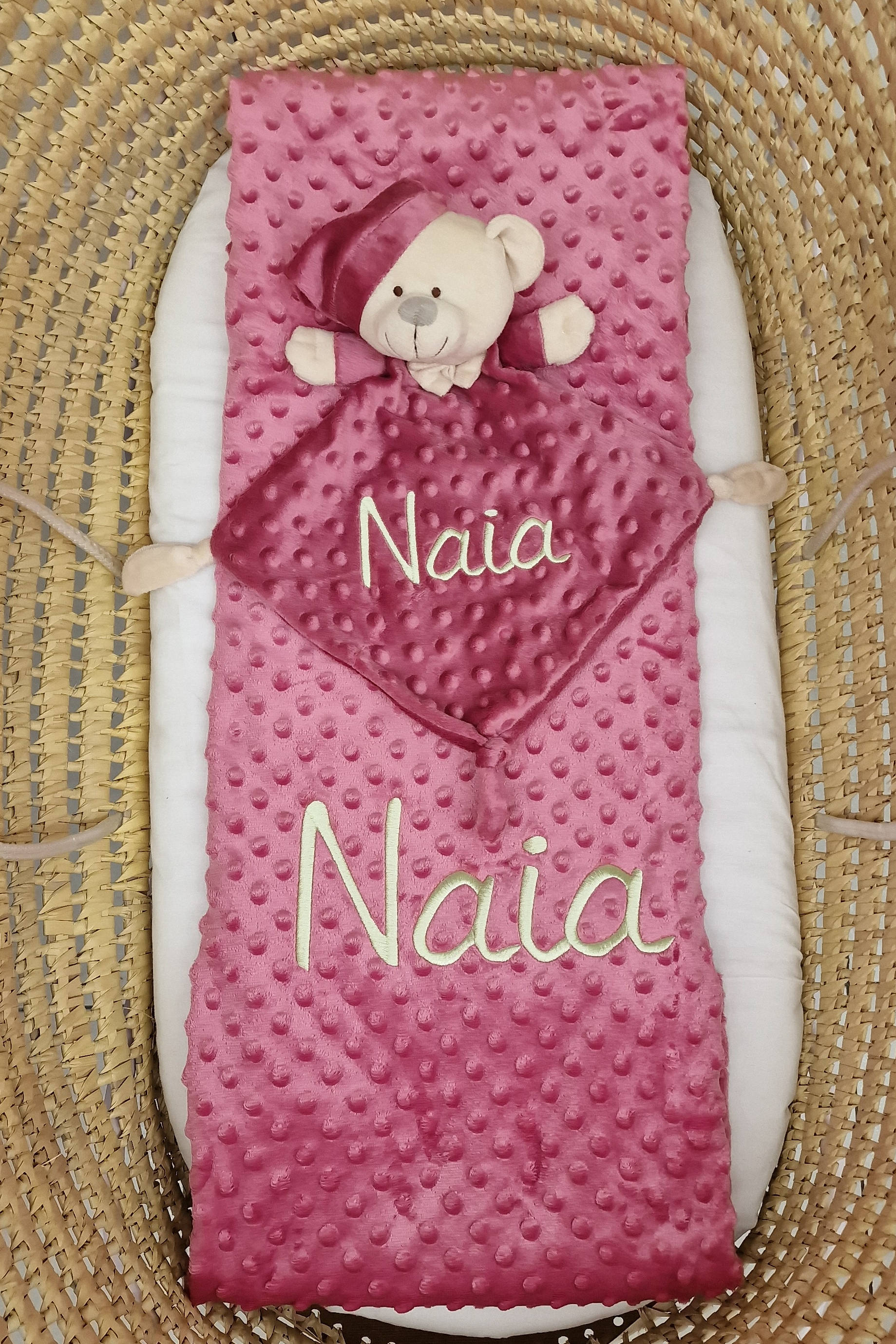 Manta dou-dou granate personalizado