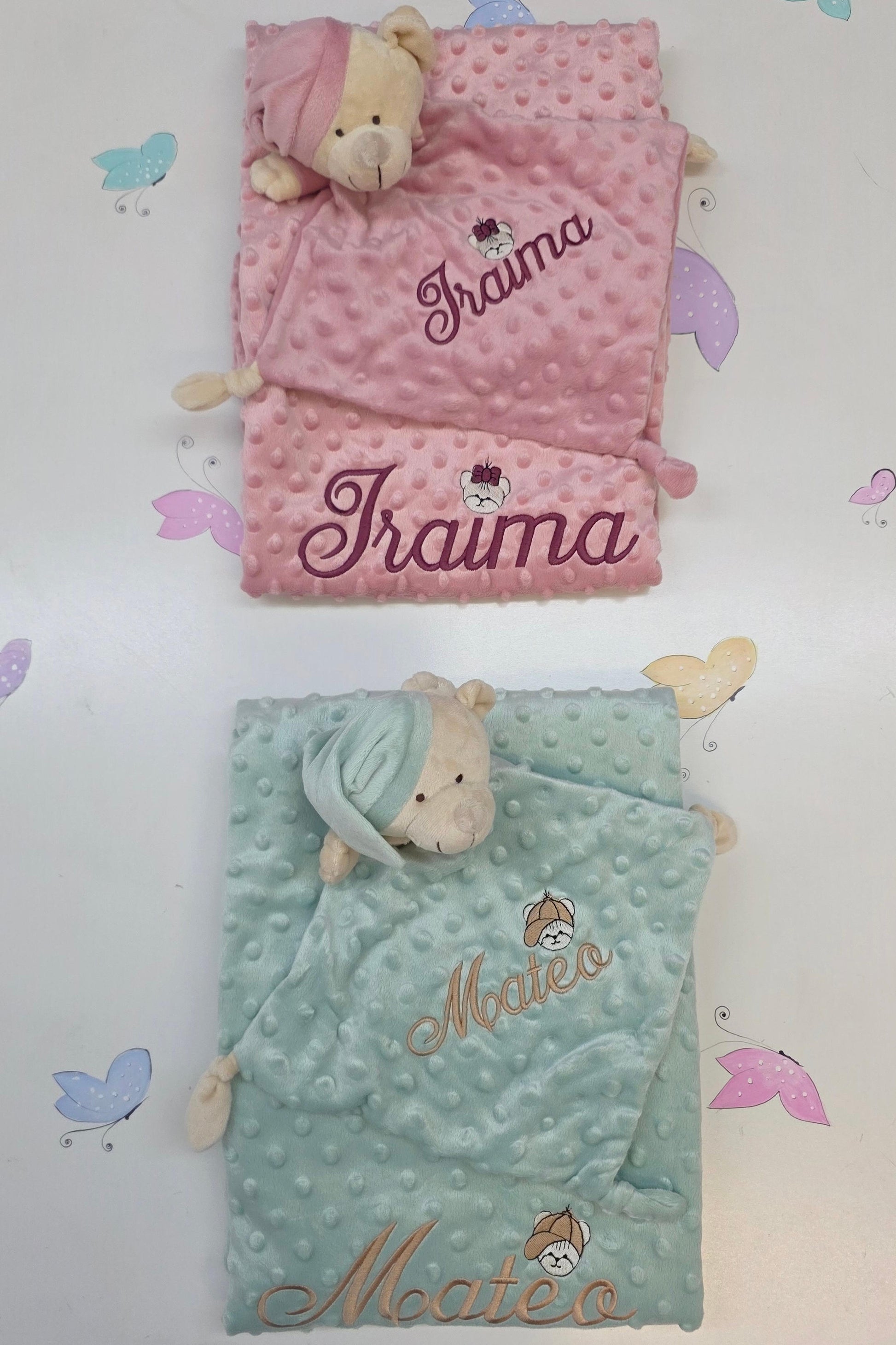Manta y peluchito personalizado