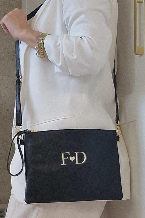 Bolso bandolera fiesta personalizado negro