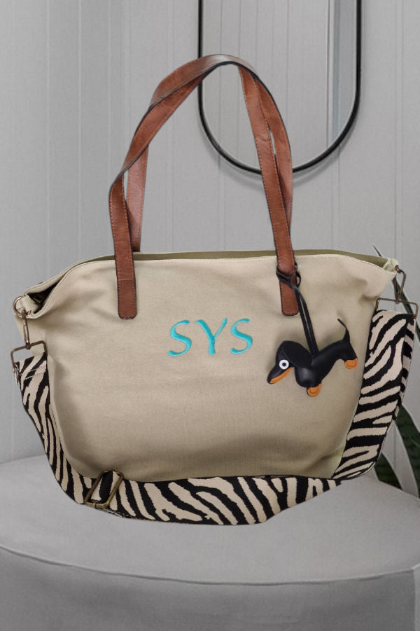 Shopper lona personalizado verde menta