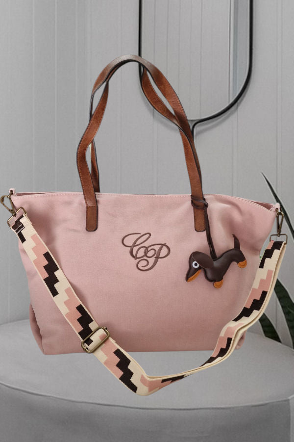 Shopper rosa iniciales
