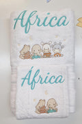 Toallas blancas bebé personalizadas